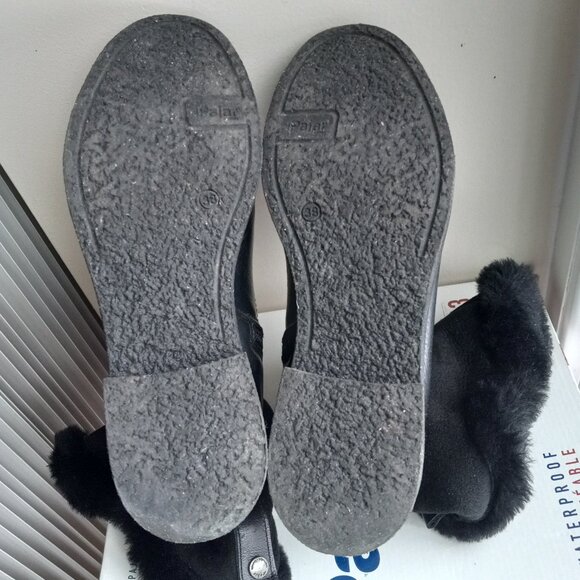 Pajar Karen Black Shearling Lined Boots Sz 38 US 7 - 7.5 - RUN LARGE - FITS SZ 8 - Picture 13 of 16